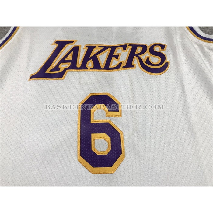 Maillot Los Angeles Lakers LeBron James NO 6 Association 2022-23 Blanc
